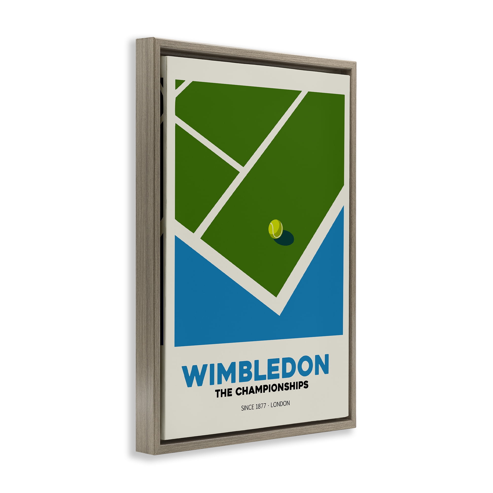 Stupell Industries Wimbledon Tennis Court Brown Framed Floater Canvas Wall Art, design by Andreas Magnusson