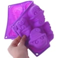 thumbnail image 4 of 1 Pack Halloween Molds Silicone Candy Soap Mold Cookie Baking Mold With Ghost Pumpkin，Random Color, 4 of 9