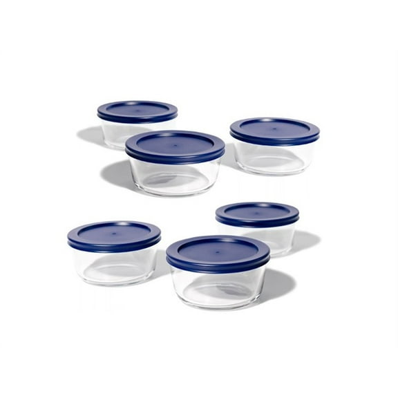 Dura Living Glass Food Kitchen Storage Containers - 12 Piece Set (2 cup) - Premium Storage Solution