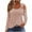 Pink, variant on cfhntfmh Womens Dressy Casual Shirts Lounge Scoop Neck Long Sleeve Tunic Tops Trendy Cold Shoulder Cable Knit T-Shirts