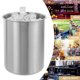 thumbnail image 3 of IDEANATEGRATE Cubeta De Metal Plateada Para Guardar Cubos De Hielo Y Enfriar En Bares Y, 3 of 8