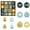 Multicolor, variant on 44 Pack Blue and Gold Christmas Tree Ornaments Set 2.36in Shatterproof Decorative Balls with Glitter Snowflakes Stars and Assorted Patterns for Holiday Seasonal Party Home Xmas Decor