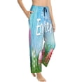 thumbnail image 2 of Daiia Happy Easter Women's Sleep Pant with Pockets and Drawstring,Pajama Pants-Medium, 2 of 9
