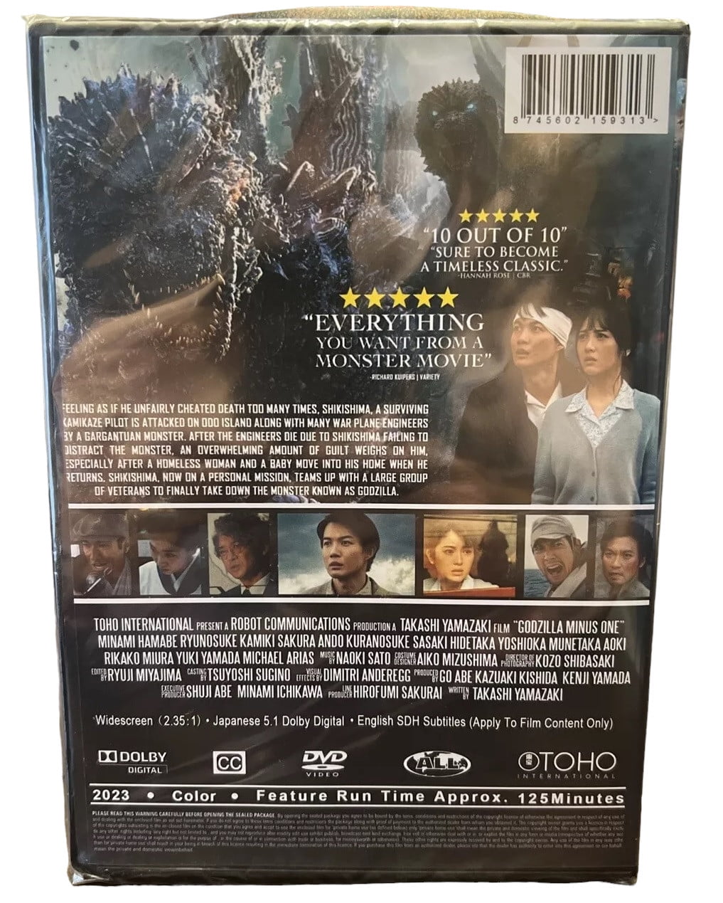Godzilla Minus One DVD 2023 Movie Japanese/English - Walmart.com