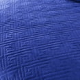 thumbnail image 5 of JML Velvet Quilt Set Queen Size 3 Pieces, Soft Velvet Diamond Pattern Bedspread Coverlet Quilted Bedding Set, with 2 Pillow Shams,Navy, 5 of 7