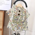 thumbnail image 4 of Nuevo conjunto de manga corta para niños 2025, conjunto de camisa de manga corta para playa, traje de dos piezas, modelo masculino, ropa de dormir, traje de pijama, 4 of 5
