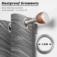thumbnail image 6 of Outdoor Curtains for Patio Waterproof, Grey Ombre Coastal Windproof Pravicy Outside Porch Blackout Curtain, Summer Nautical Beach Ocean Seaside Sun Blocking Grommets Curtains for Cabana 54"x84", 6 of 9