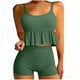 thumbnail image 1 of Traje de baño Tankini vintage estampado para mujer Traje de baño conservador Falda de playa estampada para mujer Traje de baño de dos piezas para mujer Trajes de baño tankini para mujer Traje de baño, 1 of 8