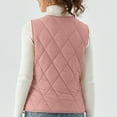 thumbnail image 5 of Women's Fleece Lined Sleeveless Vest Jacket, Stand Collar, Pink, Size XXXXL, 5 of 5