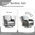 thumbnail image 4 of Ovios 5 Pieces Outdoor Patio Furniture with Swivel Chairs Wicker Patio Sectional Sofa with Loveseat for Backyard, 4 of 6