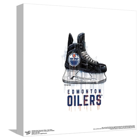 Gallery Pops NHL Edmonton Oilers – Drip Skate Canvas Wall Art Unframed Version 12 x 12