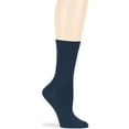 Womens Cotton Dress Crew Socks, Light Navy, Medium 911, 4 Pack