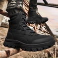 thumbnail image 3 of Botas tácticas militares de trabajo para hombre, con cremallera lateral, ligeras, de combate, para exteriores, duraderas y de desierto, 3 of 4