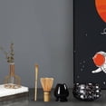 thumbnail image 3 of Juego de batidor de té tradicional de 4 piezas, estilo japonés, cuchara de Tazón de té negro B, 3 of 8