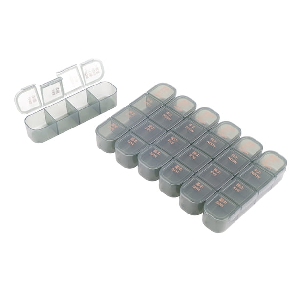 Organizador de medicamentos BuyWeek Estuche de medicamentos diario Portátil de plástico