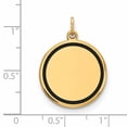 thumbnail image 3 of 14k with Black Enamel Edge .027 Gauge Round Engravable 19mm Disc Charm XM612/27, 3 of 3