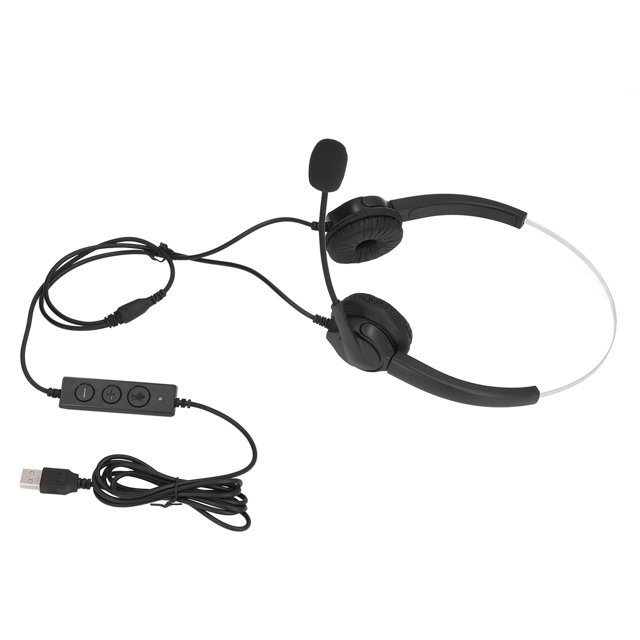 Auricular De Teléfono USB, Silenciador De Auriculares De Computadora Con Cable Para Oficina Para Servicio Al Cliente YLSHRF Wired Business Headphone