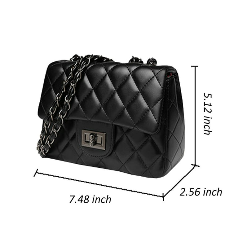 Quilted Shoulder Bags for Women Designer Black Chain Purse Small
