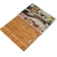 thumbnail image 3 of HHXRISE Large Organic Bamboo Cutting Board for Kitchen, With 3 Built-in Compartments and Juice Grooves, Chopping Board for Meats Bread Fruits, BPA Free, 3 of 8