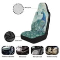 thumbnail image 6 of Yuyamidu Peacock Car Seat Covers for Front Seat Waterproof Auto Seat Cover Sets Floral Auto Interior Accessories Universal for Cars Truck SUV Van, Green, 6 of 7