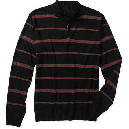 Big Men's Long Sleeve Zip Mock Neck Swea