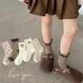 thumbnail image 2 of Fesfesfes Bigs Girls Princess Socks Patchwork Color Versatile Middle Tube Socks Warm Breathable Socks, 2 of 3