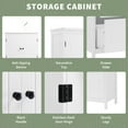 thumbnail image 5 of EUROCO Bathroom Floor Storage Cabinet,Bathroom Storage Unit,Freestanding Cabinet with 2 Drawers and 2 Doors,Adjustable Shelf,11.8 x 23.6 x 43.3 Inches,White, 5 of 7