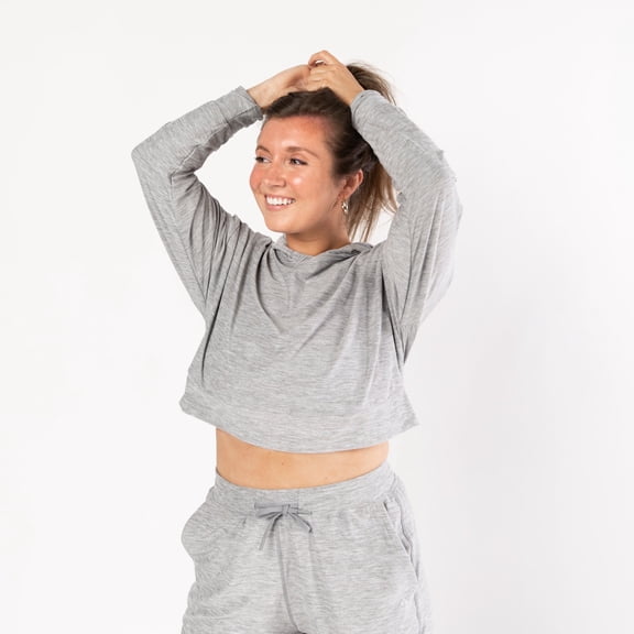 Light Gray Crop Hoodie
