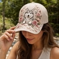 thumbnail image 4 of Voska 3D Animal Pattern Floral Embroidery Adjustable Unisex Baseball Cap Animal Pattern Sun Hat for Daily Use L One Size, 4 of 5