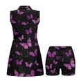 thumbnail image 3 of Uorisanigo Purple Butterfly Tennis Golf Dress for Women Size M Casual Soft Sleeveless Workout Athletic Dresses with Shorts for Workout Exercise 2 Pieces, 3 of 7