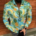 thumbnail image 3 of Xzbqbs Hawaiian Shirt for Men Long Sleeve Button Down Printed Dress Shirts Casual Fashion Lightweight Regular Fit Beach Shirts, 3 of 7