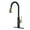 Black and Gold, variant on SUMERAIN Pull out Kitchen Faucet,Single Level Stainless Steel Kitchen Sink Faucets with Pull down Sprayer with Deck Plate,Brushed Nickel