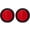 2X RED, variant on 4" Round Trailer 24 LED Stop Turn Tail Signal Brake Marker Running Lights 2x Red