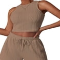 thumbnail image 1 of Ladies Shorts Set  Sleeveless Crew Neck Top with Matching Solid Shorts, 1 of 3