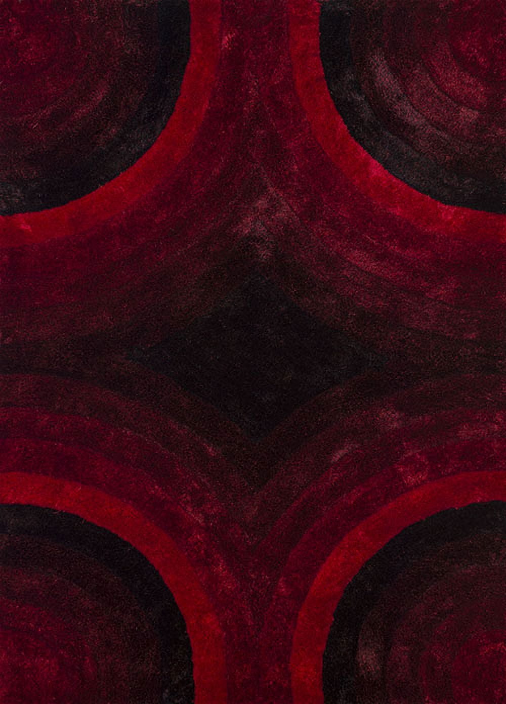 United Weavers Veria Morbido Shag Abstract Area Rug, Red, 7'10" X 10'6"