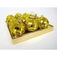 thumbnail image 2 of ? Pack of 12-40mm Mirror Disco Baubles - Christmas Tree Decorations (Gold), 2 of 2