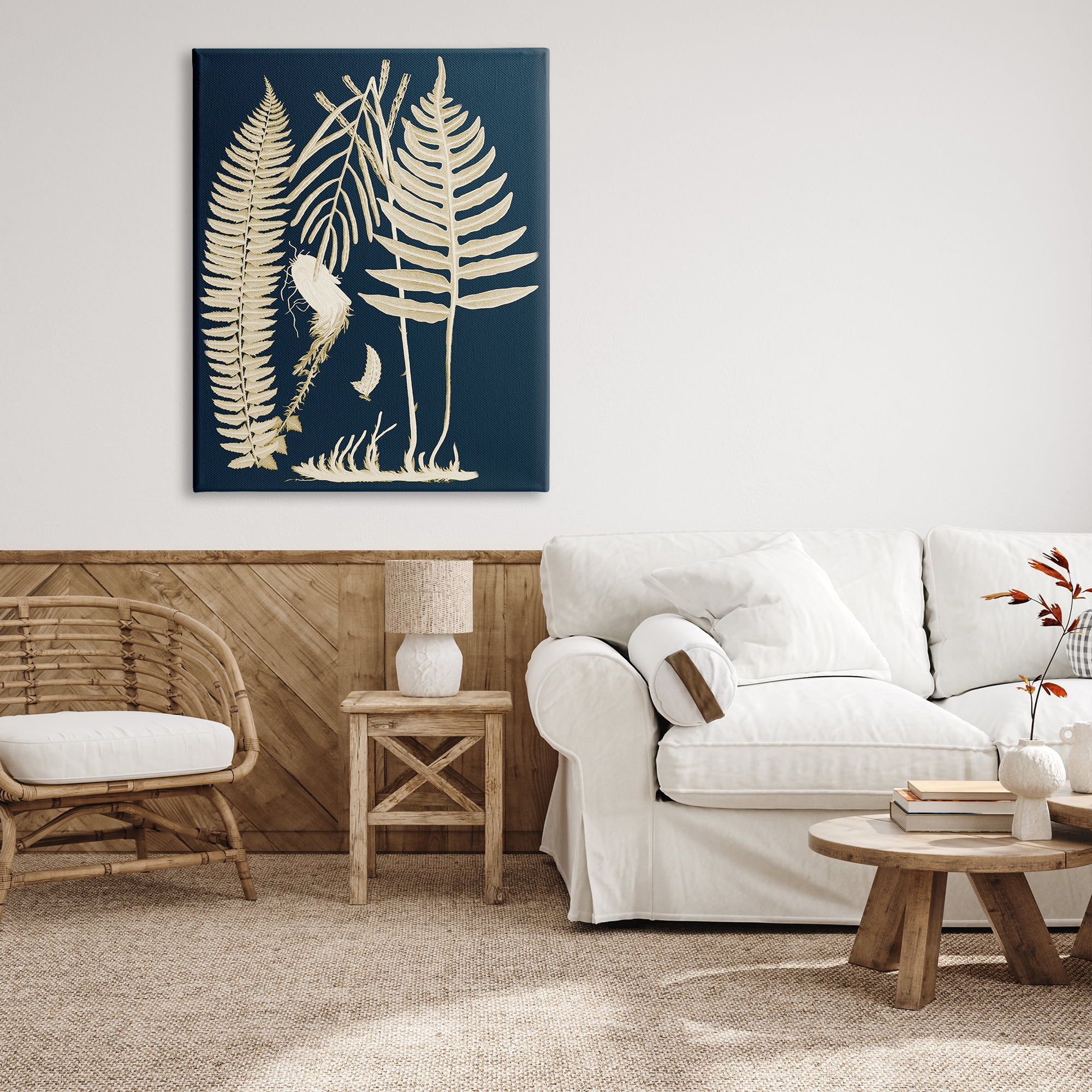Stupell Industries Layered Ferns Botanical Roots Contemporary Abstract Design Graphic Art Gallery Wrapped Canvas Print Wall Art, Design by Piddix
