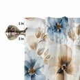thumbnail image 5 of Hokiten Rod Pocket Curtain Valance, Blue Brown Spring Floral Farmhouse Window Valance for Living Room, Bedroom, Kitchen Summer Botanical Watercolor 42"W x 18"L, 5 of 8