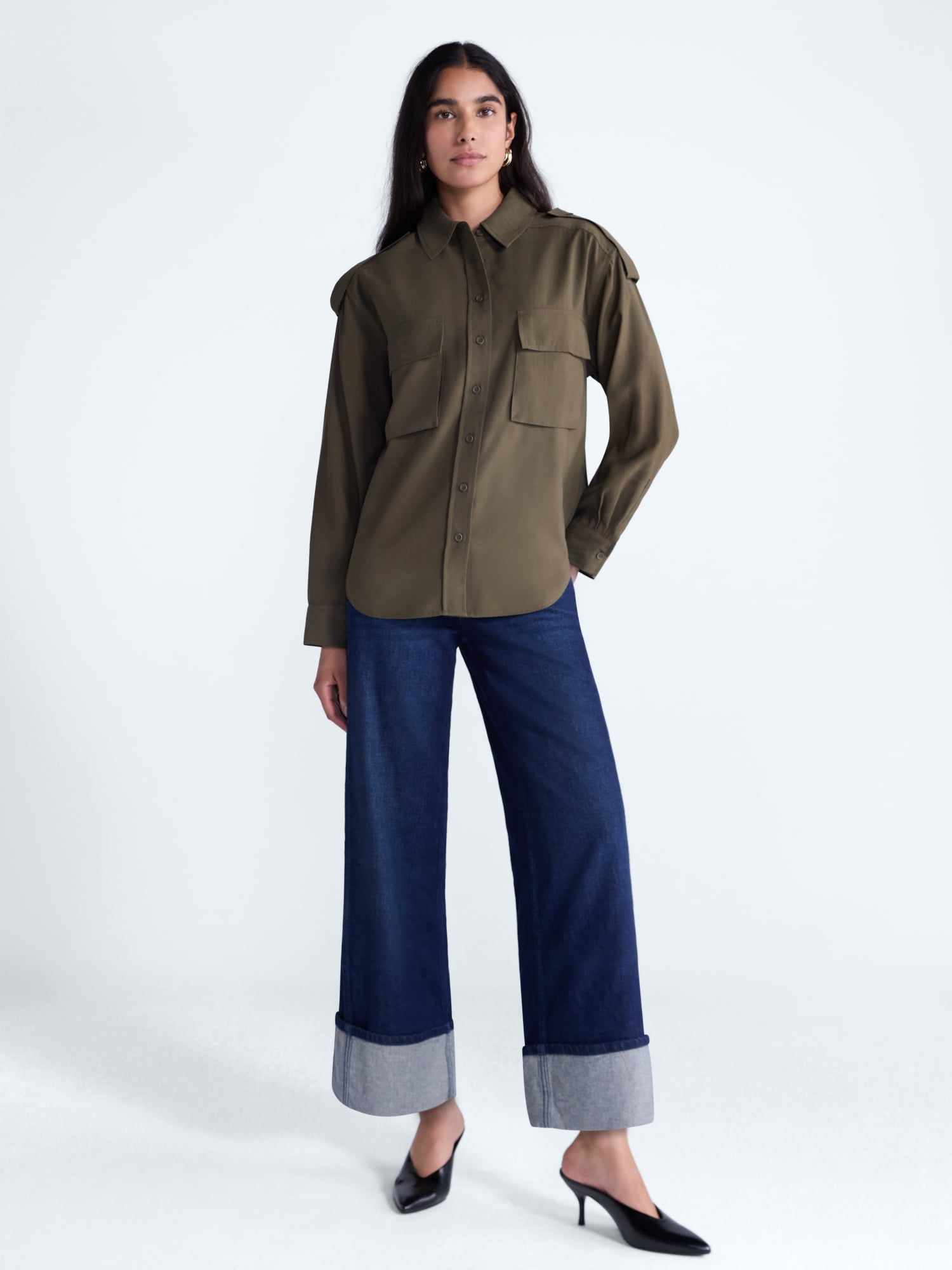 Scoop Women's and Women's Plus Utility Shirt, Sizes XS-4X