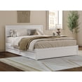 thumbnail image 3 of AFI Lylah Queen Solid Wood Platform Bed with Panel Footboard and Storage Drawers, White, 3 of 16
