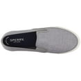 thumbnail image 5 of Sperry Top-Sider Women's Seaside Two-Tone Linen Sneaker, Grey/White, 6 Medium US, 5 of 8