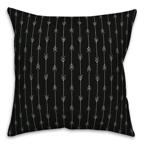 Creative Products Infinite Arrows in Black 16x16 Spun Poly Pillow