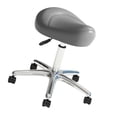 thumbnail image 3 of Taburete tipo silla de montar, silla de trabajo multiusos, ajustable, ergonómico, para salón de uñas y belleza, PU, ​​para hogar, pubs, cafeterías, of Gris, 3 of 8
