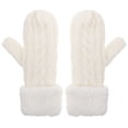 thumbnail image 1 of Gants à Doublure Chaude Mitaines en Coton Tricoté pour Femmes Protection Hivernale, 1 of 8