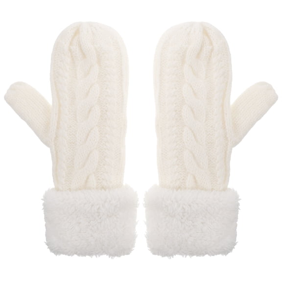Dytern Women’s Winter Gloves, 1 Pair Warm Lined Knit Thick Outdoor Mittens for Cold Weather, Windproof and Cozy
