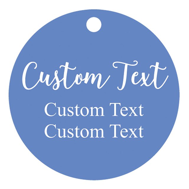 100 PCS Custom Made Any Text Hang Tags Round Shape Personalized Wedding Favor Gift Tags