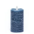 thumbnail image 2 of Sullivans Candle Impressions 5" Blue Frosted Rustic LED Pillar Candle, 2 of 2
