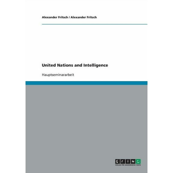 United Nations and Intelligence (Paperback)