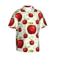 thumbnail image 2 of Bixox Men's Hawaiian Shirts Men's Fruit Apples Print Short-Sleeve Shirt-XX-Large, 2 of 8