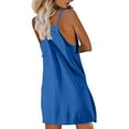 thumbnail image 6 of Jalioing Women's Casual Rompers Summer Sleeveless Jumpsuits Loose Sleeveless Spaghetti Strap Jumpsuit Dress with Pocket Beach Outfits, 6 of 7